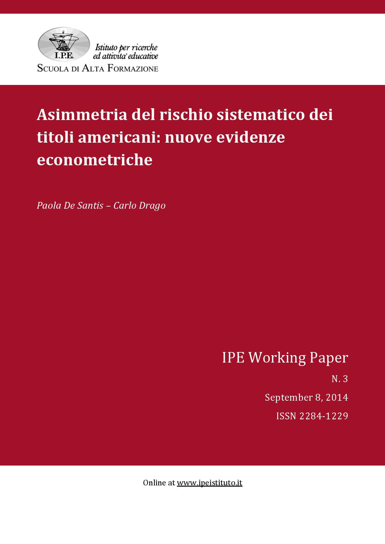 IPE Working Paper N.3/2014